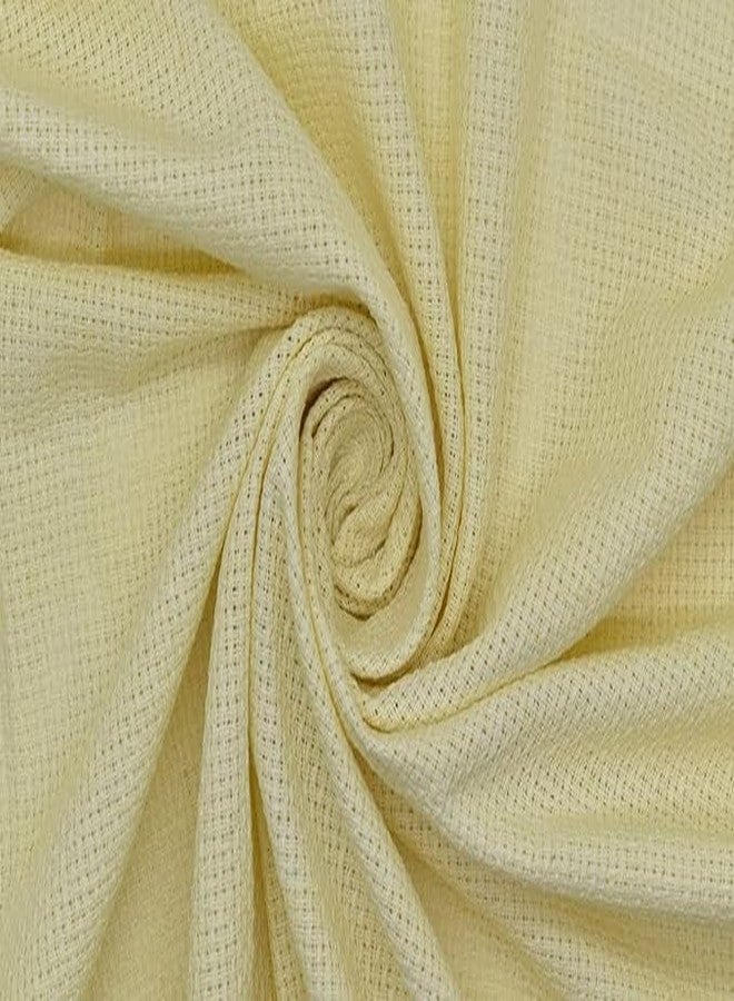 Aro Art قماش قطني ناعم للتطريز بالغرز المتقاطعة من آرو آرت، عرض 34 بوصة (86.36 سم)، 8 غرز في البوصة، 3 أمتار (3 أمتار أصفر ليموني). - Image 3